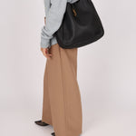 Yves Saint Laurent Le 5 A 7 Black Large Hobo Shoulder Bag - FashioNica