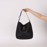 Yves Saint Laurent Le 5 A 7 Black Large Hobo Shoulder Bag - FashioNica