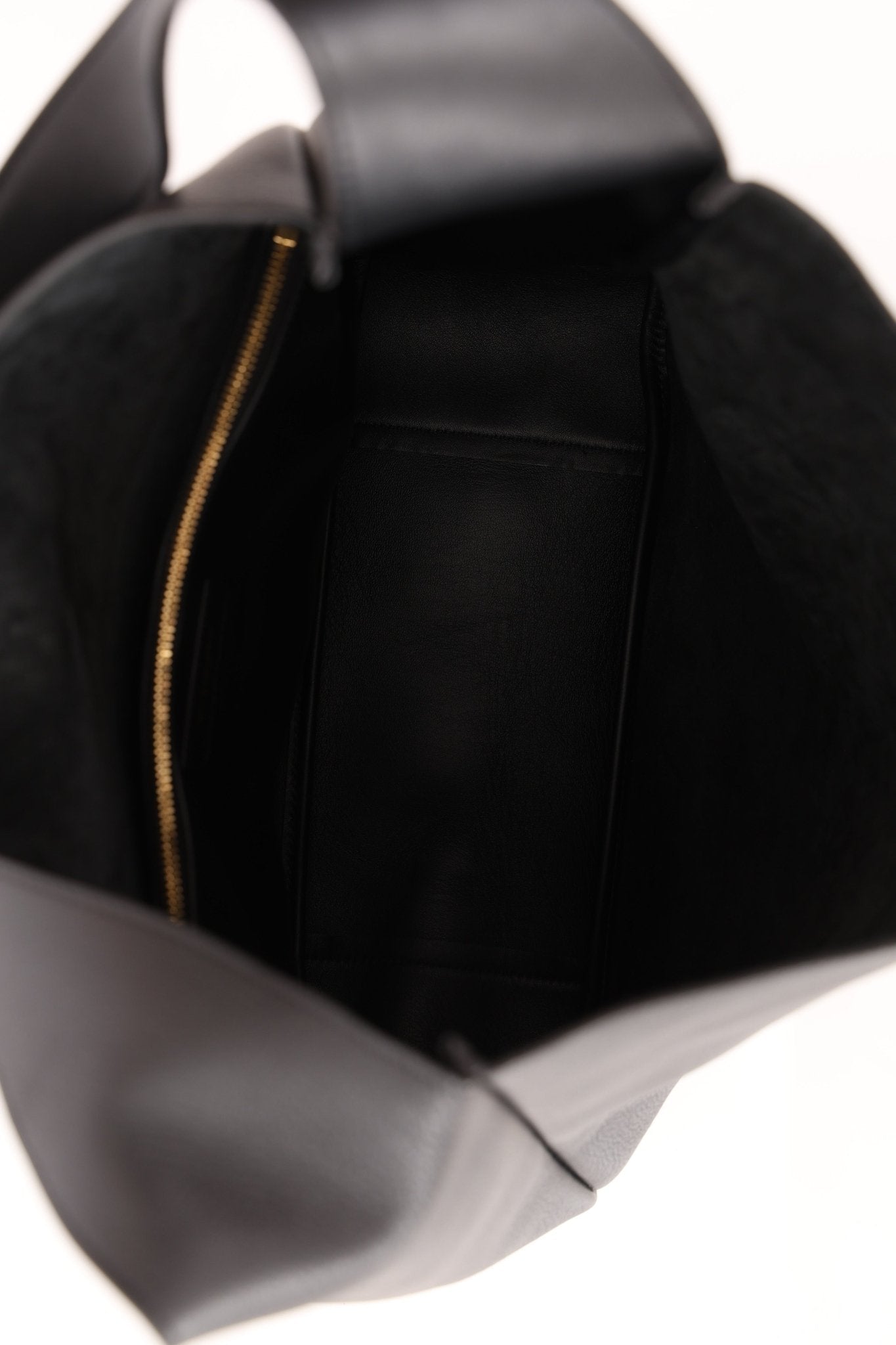 Yves Saint Laurent Le 5 A 7 Black Large Hobo Shoulder Bag - FashioNica