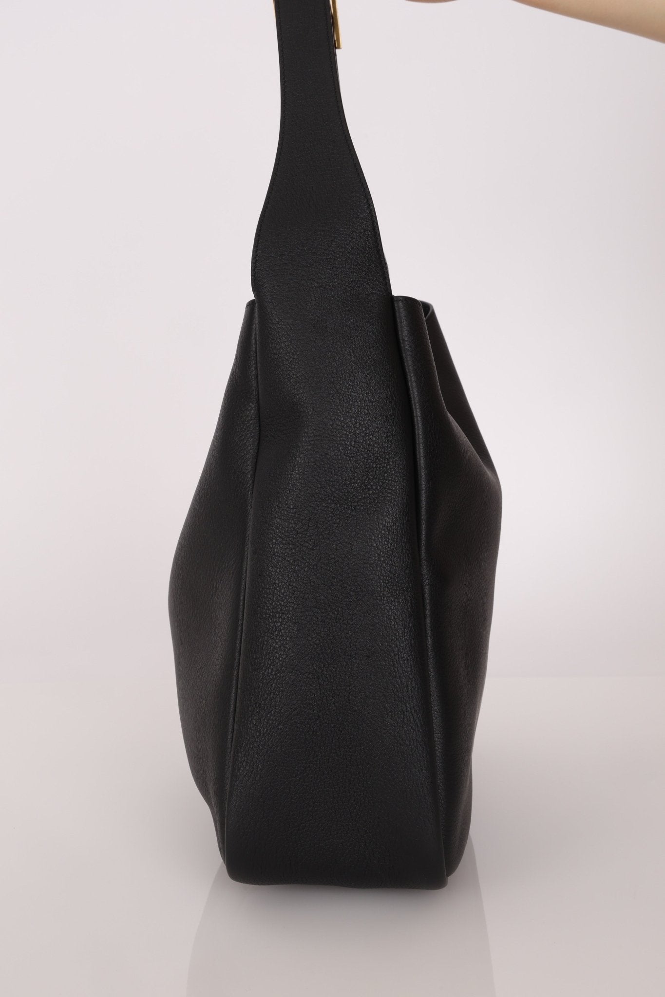 Yves Saint Laurent Le 5 A 7 Black Large Hobo Shoulder Bag - FashioNica