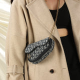 Dior Mini Saddle Pouch on Chain