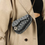 Dior Mini Saddle Pouch on Chain