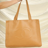 Chanel Caviar Nude Tote