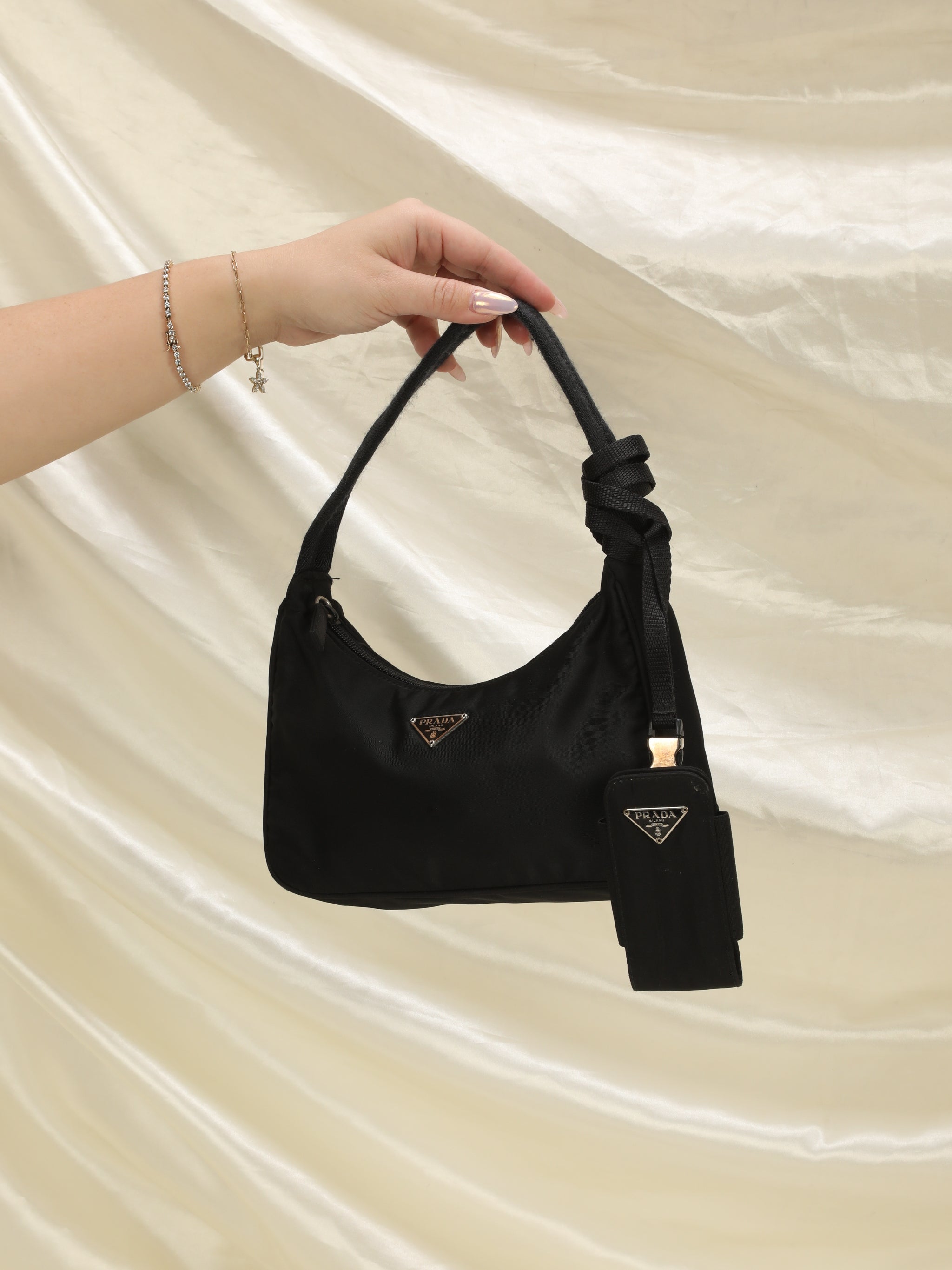 Prada Nylon Hobo + Nylon Pouch