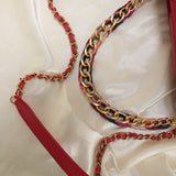 Chanel Caviar 2019 Scarf Chain Bucket Bag