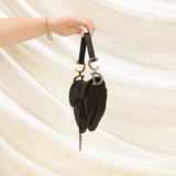 Extremely Rare Dior Satin Crystal Mini Saddle