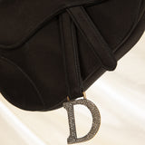 Extremely Rare Dior Satin Crystal Mini Saddle