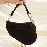 Extremely Rare Dior Satin Crystal Mini Saddle