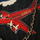 Extremely Rare Limited Edition Chanel Denim Embroidered Tote