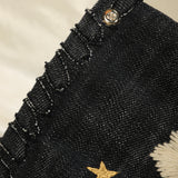 Extremely Rare Limited Edition Chanel Denim Embroidered Tote