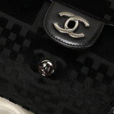 Chanel Velvet Checkered Chain Flap Bag