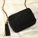 Chanel Suede Whipstitch Camera Bag