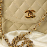 Chanel Lambskin Beige Half Flap