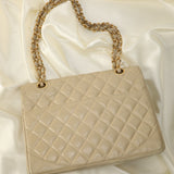 Chanel Lambskin Beige Half Flap