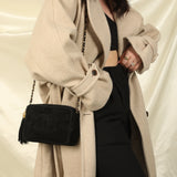 Chanel Suede Whipstitch Camera Bag