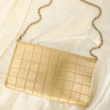 Rare Chanel Metallic Lambskin Chocolate Bar