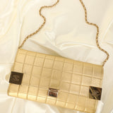 Rare Chanel Metallic Lambskin Chocolate Bar