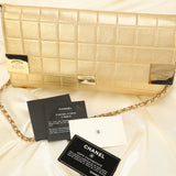 Rare Chanel Metallic Lambskin Chocolate Bar