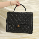 Chanel Caviar Top Handle Flap Bag