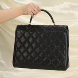 Chanel Caviar Top Handle Flap Bag