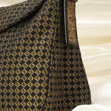 Rare Fendi Gold Checkered Baguette