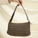 Rare Fendi Zucchino Double Flap Baguette