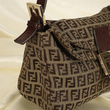 Rare Fendi Zucchino Double Flap Baguette