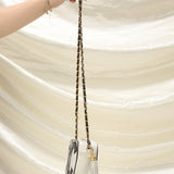Chanel Lambskin Black and White Chain Crossbody