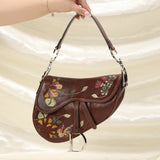 Rare Dior Leather Embroidered Saddle