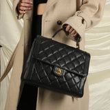 Chanel Caviar Top Handle Flap Bag