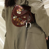 Rare Dior Leather Embroidered Saddle