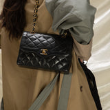 Chanel Lambskin Two-Tone Flap Bag