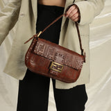 Extremely Rare Fendi Embossed Zucca Leather Baguette