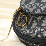 Dior Mini Saddle Pouch on Chain
