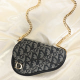 Dior Mini Saddle Pouch on Chain