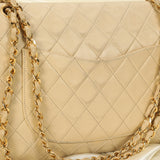Chanel Lambskin Medium Beige Classic Flap