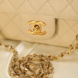 Chanel Lambskin Medium Beige Classic Flap