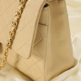 Chanel Lambskin Medium Beige Classic Flap
