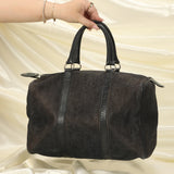 Dior Embossed Suede Boston Bag