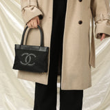 Chanel Linen & Lambskin Mini Tote