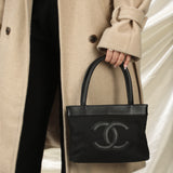 Chanel Linen & Lambskin Mini Tote