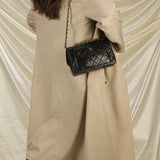 Chanel Lambskin Turnlock Shoulder Bag With Pouch