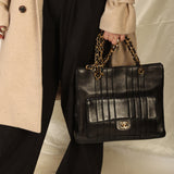 Rare Chanel Mademoiselle Lambskin Turnlock Tote
