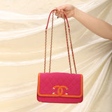 Rare Chanel Timeless Jersey and Lambskin Flap Bag