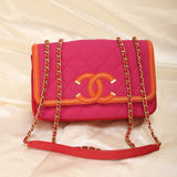 Rare Chanel Timeless Jersey and Lambskin Flap Bag