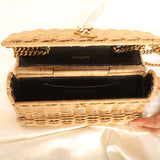 Rare Saint Laurent Wicker Kate Bag
