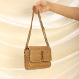Rare Saint Laurent Wicker Kate Bag