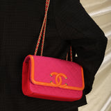 Rare Chanel Timeless Jersey and Lambskin Flap Bag