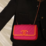 Rare Chanel Timeless Jersey and Lambskin Flap Bag
