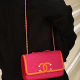 Rare Chanel Timeless Jersey and Lambskin Flap Bag